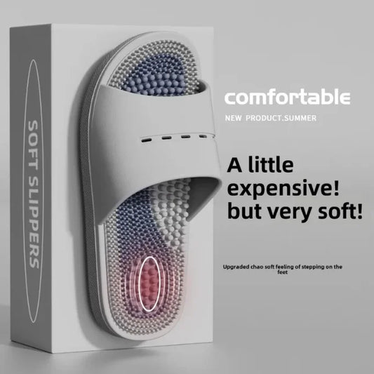 Massage Slippers Men'S Summer Indoor Home Bathroom Bath Sole Acupoints Foot Therapy Non-Slip Sandals Men'S Men Slippers Shoes