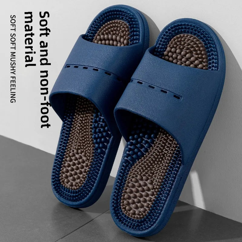 Massage Slippers Men'S Summer Indoor Home Bathroom Bath Sole Acupoints Foot Therapy Non-Slip Sandals Men'S Men Slippers Shoes