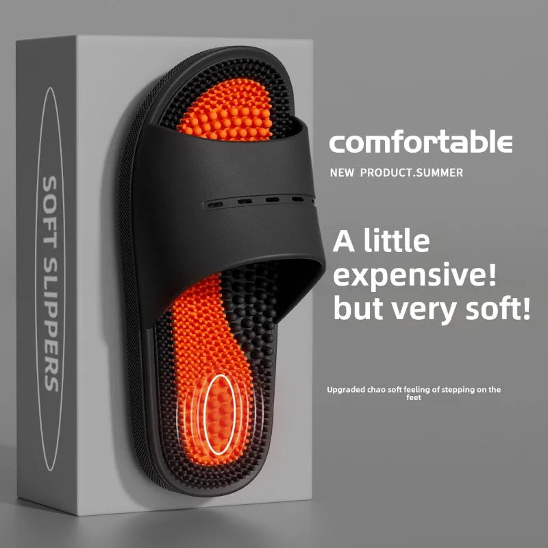 Massage Slippers Men'S Summer Indoor Home Bathroom Bath Sole Acupoints Foot Therapy Non-Slip Sandals Men'S Men Slippers Shoes