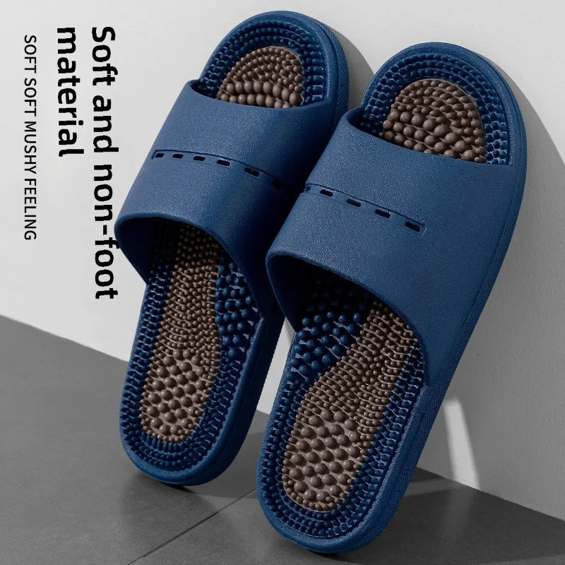 Massage Slippers Men'S Summer Indoor Home Bathroom Bath Sole Acupoints Foot Therapy Non-Slip Sandals Men'S Men Slippers Shoes
