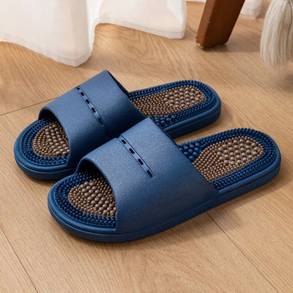 Massage Slippers Men'S Summer Indoor Home Bathroom Bath Sole Acupoints Foot Therapy Non-Slip Sandals Men'S Men Slippers Shoes