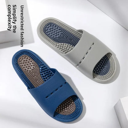 Massage Slippers Men'S Summer Indoor Home Bathroom Bath Sole Acupoints Foot Therapy Non-Slip Sandals Men'S Men Slippers Shoes